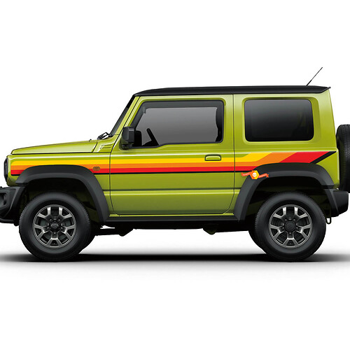 Suzuki JIMNY Vintage Retro Stripes Doors decal sticker graphics 5