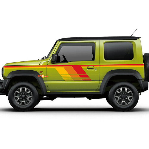 Suzuki JIMNY Vintage Retro Stripes Doors decal sticker graphics 6