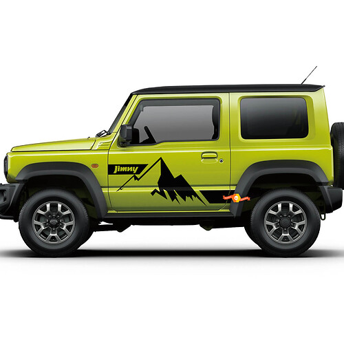 Suzuki JIMNY Mountains Stripes Doors decal sticker graphics