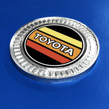 3D Badge Toyota Vintage TRD Retro Heritage Racing Stripes Metal Aluminum Emblem 2 2