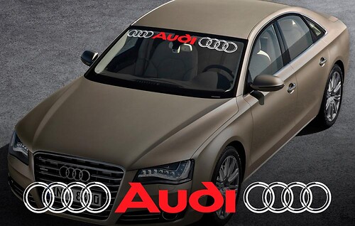 AUDI windshield window front decal #3 sticker for A4 A5 A6 A8 S4 S5 S8 Q5 Q7 TT RS 4 RS8

