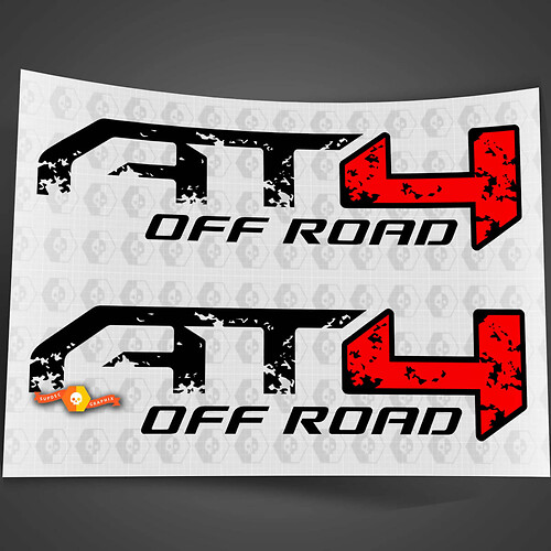 2 GMC GM Sierra 1500 AT4 Side Bed Destroyed Вestroyed off-road 4x4 Decals Stickers 2