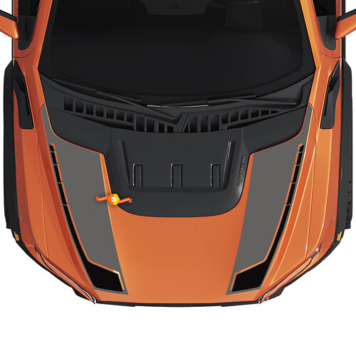 Hood Graphics Two colors fit to Gen3 Ford F150 Raptor Vinyl Sticker Decal kit stripes