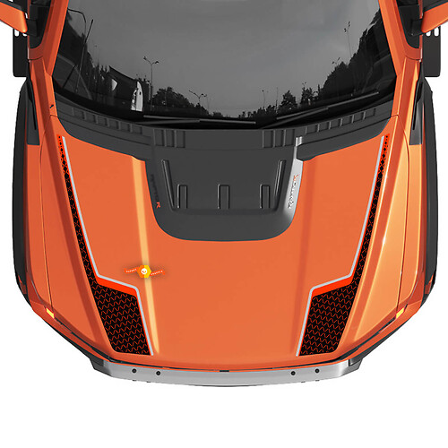 Hood Graphics fit to Gen3 Ford F150 Raptor Vinyl Sticker Decal kit stripes
