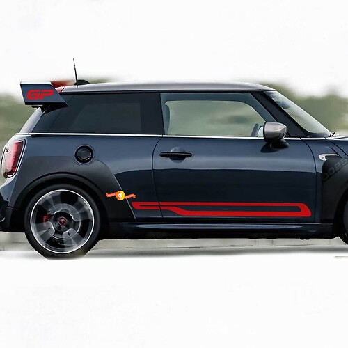 Pair of Side Doors decals MINI John Cooper Works GP Style Sticker
