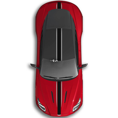 Full Body Aston Martin DB11 Dual Stripe Hood Roof Trunk Vinyl Decals Stickers