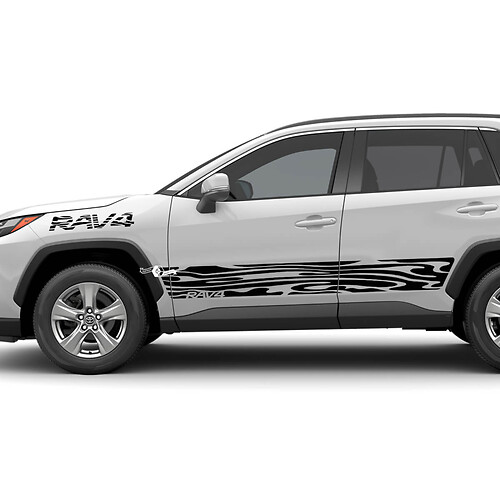 Side Rocker Panel Abstract Vinyl Decal Graphic Sticker fit to Toyota RAV4