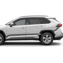 Side three color stripes Graphic Vinyl Decal Graphic Sticker fit to Toyota RAV4 3