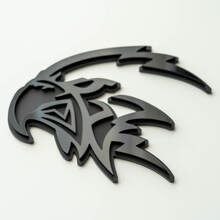 Custom 3D Badge Trackhawk Hellhawk Black logo Fender Badges Emblem 8