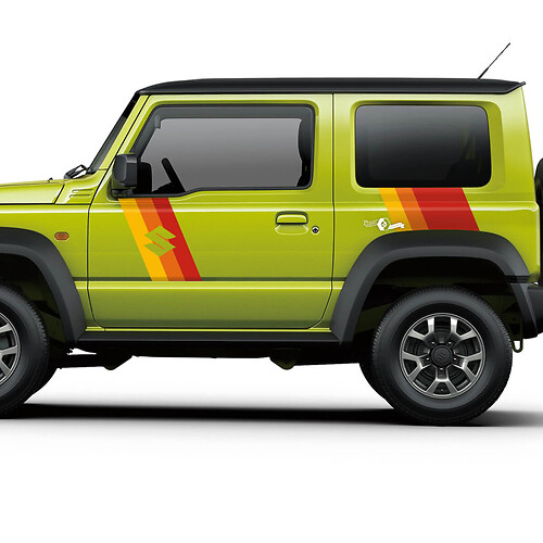 Side Vintage Retro Stripes decal sticker graphics Vinyl Decal Sticker for Suzuki Jimny