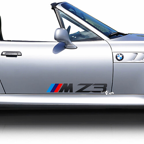 Pair BMW Z3 Side Doors Vinyl Decal Sticker