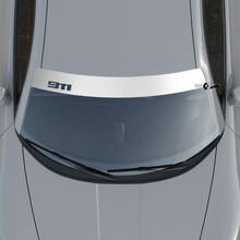 Porsche 911 Logo Windshield with Background Stripes Kit Decal Sticker 3