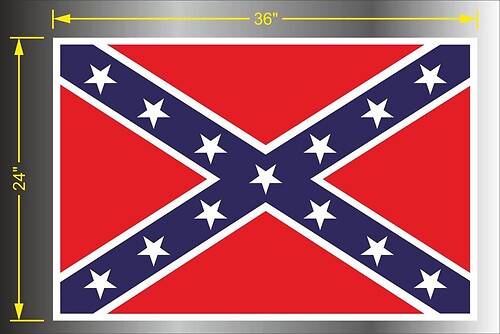 General lee flags of the confederate states of America 24inch x 36inch vinyl decal sticker