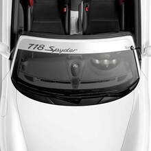 Porsche 718 Spyder Logo Windshield with Background Stripes Kit Decal Sticker 2