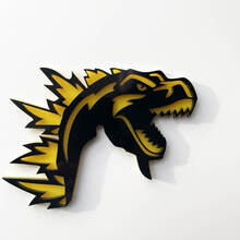 Custom 3D Badge Godzilla Angry logo Fender Badges Emblem 2