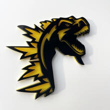 Custom 3D Badge Godzilla Angry logo Fender Badges Emblem 4