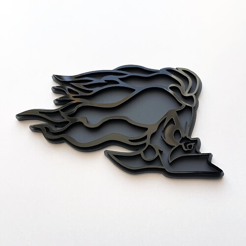 Cruella De Vil 3D Badge Black vs Grey Fender Badges Emblem