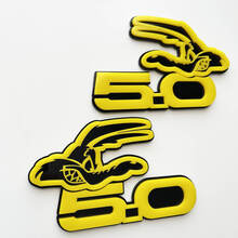 COYOTE 5.0 Fender Badges Emblem 3D Badge Black vs Yellow 2 2