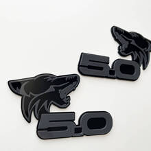 COYOTE 5.0 Fender Badges Emblem 3D Badge Black vs Grey 2