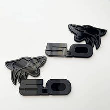 COYOTE 5.0 Fender Badges Emblem 3D Badge Black vs Grey 3