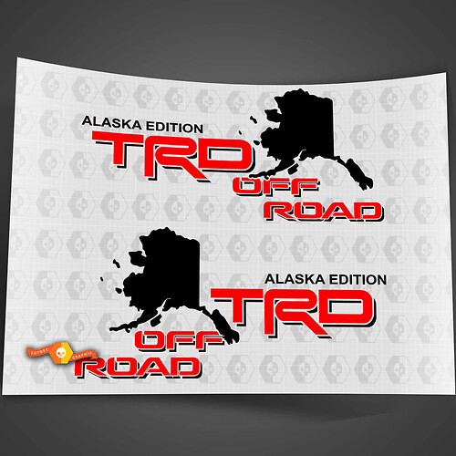 Toyota TRD Off Road Alaska Edition Ɂbedside Truck decals stickers
