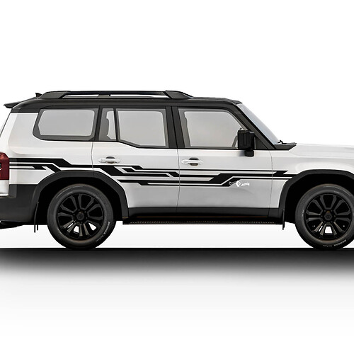 2024 Toyota Land Cruiser Prado Side Stickers Decals Vinyl Stripe Graphic Stickers Decals Kit 2