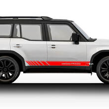 2024 Toyota Land Cruiser Prado Side Racing Stickers Decals Vinyl Stripe Graphic Stickers Decals Kit 3