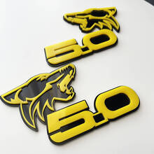 COYOTE 5.0 Fender Badges Emblem 3D Badge Black vs Yellow 2