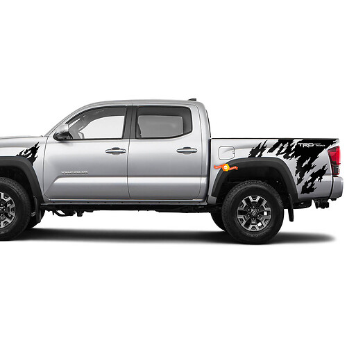 Pair Toyota Tacoma 2016 - 2020 Side Bed Fender TRD OFF ROAD Vinyl Stickers Decal Kits for Toyota Tacoma