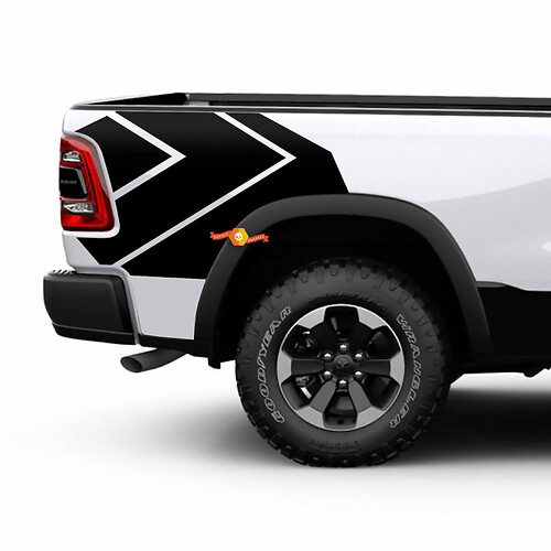 2x 2019-2023 DODGE RAM HEMI 1500 2500 3500 Bed Side Graphics Kit Decals Vinyl Sticker 