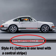 Porsche 911 Two Tone Classic Side Stripes Logo Sticker Decal Singer Style
 2
