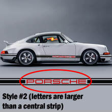 Porsche 911 Two Tone Classic Side Stripes Logo Sticker Decal Singer Style
 3
