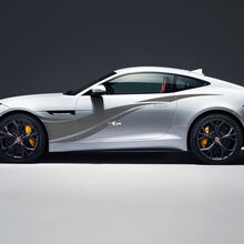 2x Jaguar F-Type R Side Racing Graphics Doors Side Wave Secal Vinyl Sticker 2