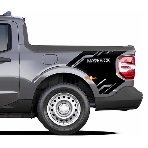 Pair Side Bed Ford Maverick 2022-up Vinyl Logo Decals Stickers Graphic
