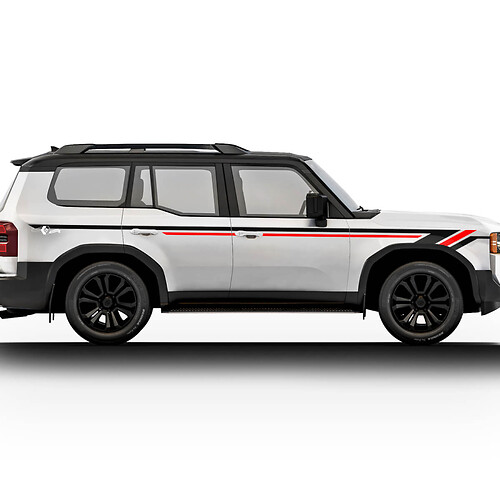 Toyota Land Cruiser Doors Stripes Stickers Decals Vinyl Graphic Stickers Decals Kit