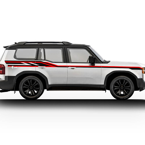 Toyota Land Cruiser Doors Stripes Stickers Decals Vinyl Graphic Stickers Decals Kit 2
