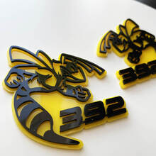 Hornet Bee 392 3D Badge Yellow vs Black Fender Badges Emblem 3