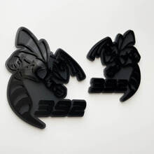 Hornet Bee 392 3D Badge Grey vs Black Fender Badges Emblem 4