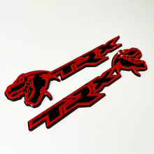 TRX 3D Badge Black vs Red Fender Badge Emblem 2 5