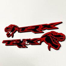 TRX 3D Badge Black vs Red Fender Badge Emblem 2 6