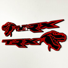 TRX 3D Badge Black vs Red Fender Badge Emblem 2 7