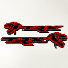 TRX 3D Badge Black vs Red Fender Badge Emblem 2 8
