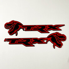 TRX 3D Badge Black vs Red Fender Badge Emblem 2 9