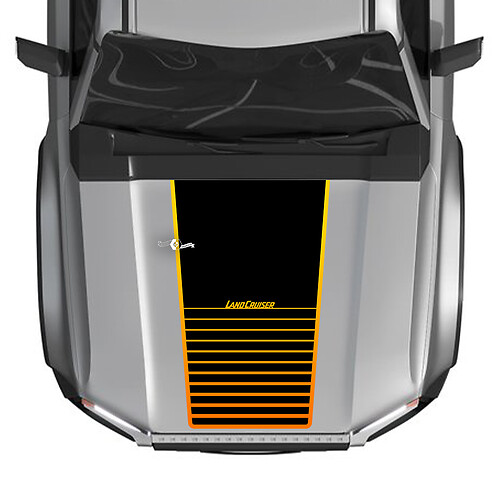 2024 Toyota Land Cruiser Prado Hood Strobe Stickers Decals Vinyl Graphic Stickers Decals 3 Colors Gradient