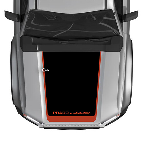 Hood For 2024 Toyota Land Cruiser Prado Decals Vinyl Graphic Sticker Large 2 Colors