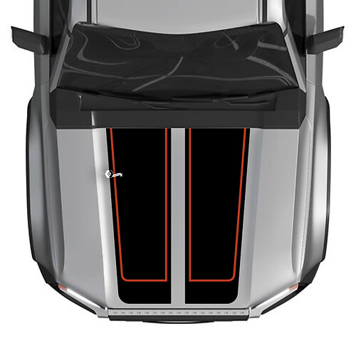 Hood For 2024 Toyota Land Cruiser Prado Decals Split Vinyl Sticker Decals 2 Colors