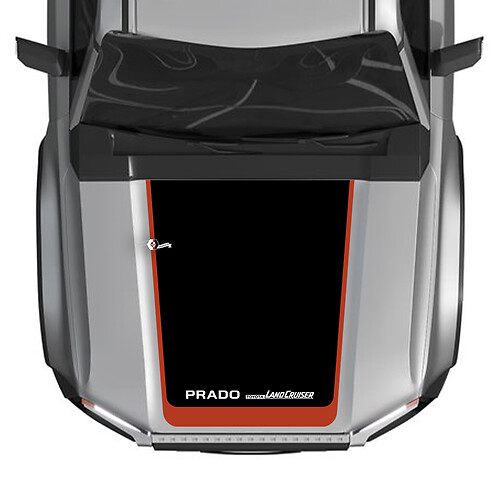 2024 Toyota Land Cruiser Prado Hood Decals Vinyl Graphic Sticker Large 3 Colors