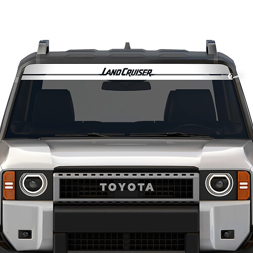 2024 Windshield Banner Toyota Land Cruiser Prado Stripe Destroyed Decals Vinyl Graphic Sticker 