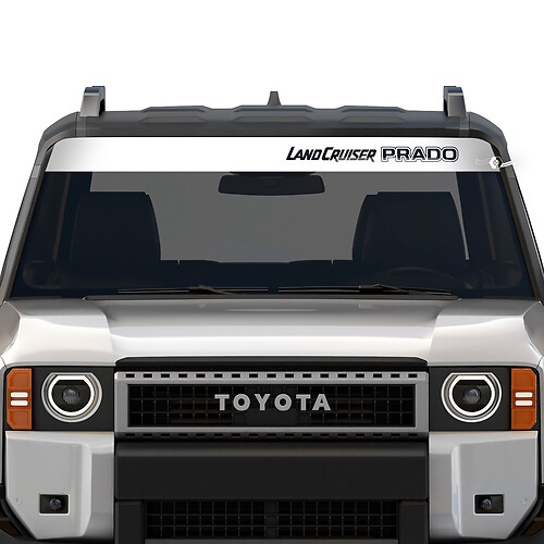  Windshield Banner Toyota Land Cruiser Prado 2024 Stripe Destroyed Decals Vinyl Graphic Sticker 