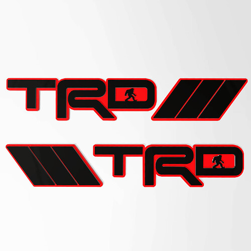 TRD Sasquatch Bigfoot 3D Badge - Custom Fender Badges Emblem for Toyota TRD
